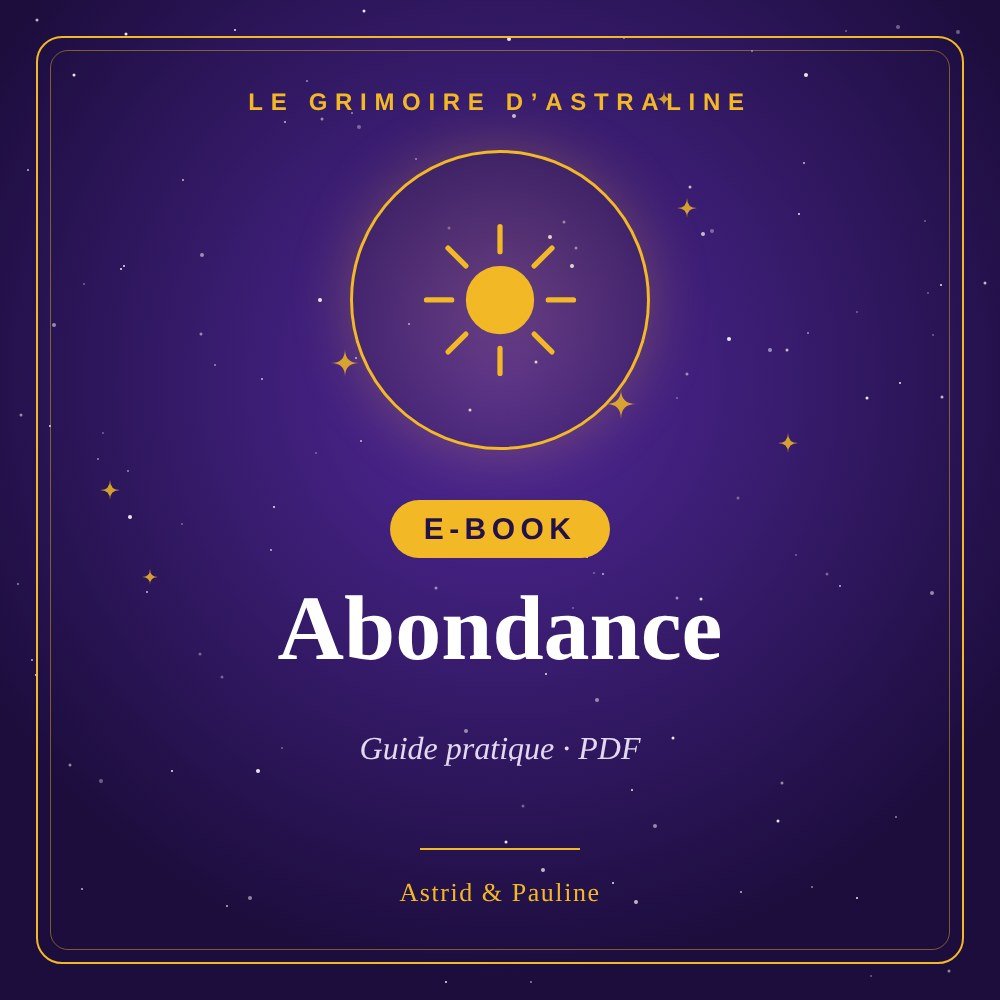 E-book Abondance : couverture, Le Grimoire d’Astraline